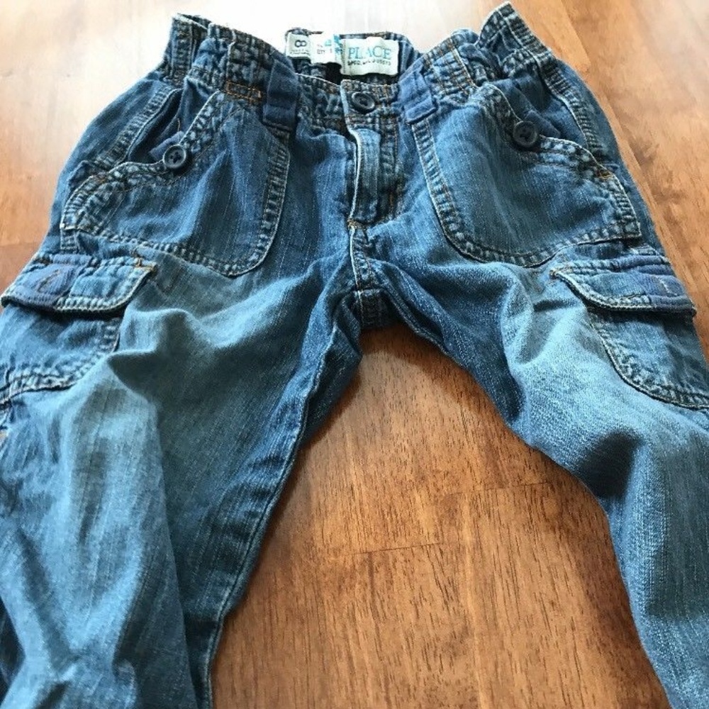 Childrens Place Boys Utility Cargo Jeans Adjustabl
